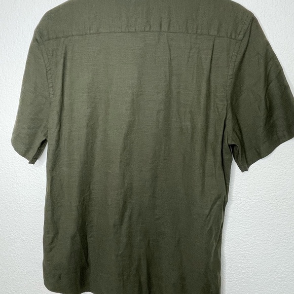 Faherty shirt men’s short sleeve sz Large button up olive - Picture 6 of 6